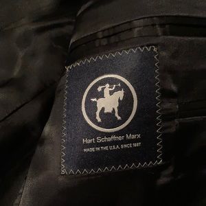 100% wool nested suit by Hart, Schaffner and Marx.